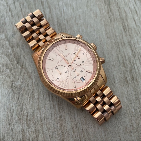 Michael Kors Ritz Rose Gold-Tone Watch - Picture 1 of 6